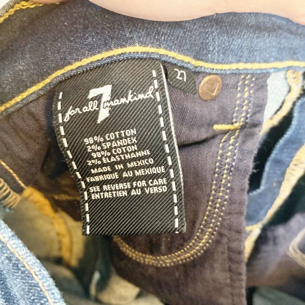 7 For All Mankind Raw Hem Gwenevere Ankle Jeans - Picture 8 of 10